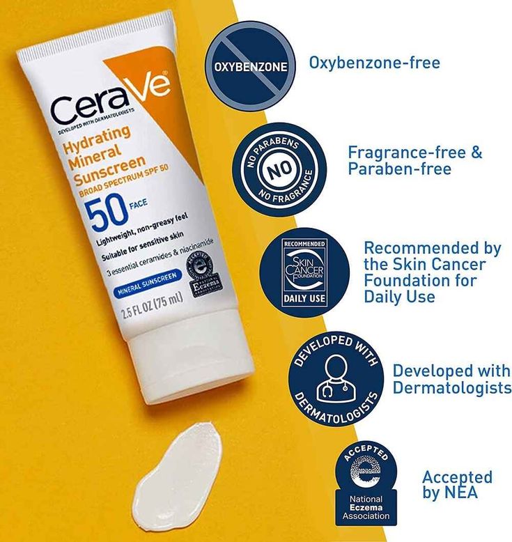 CeraVe Hydrating Mineral Sunscreen SPF 50 Face Lotion